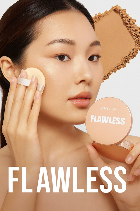 PHOFAY Matte Setting Pressed Powder – Flawless Oil Control, 8g