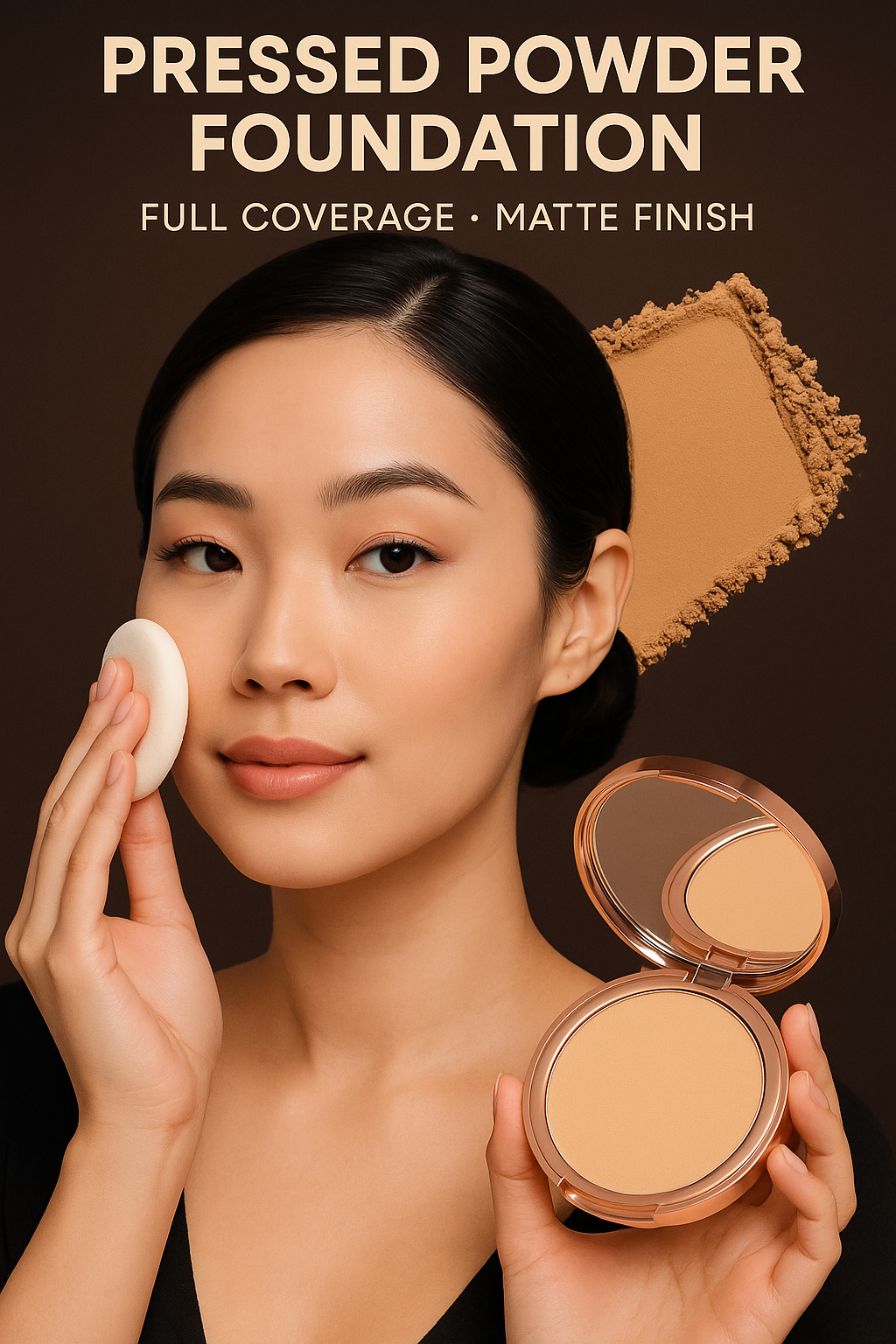 PHOFAY Matte Setting Pressed Powder – Flawless Oil Control, 8g