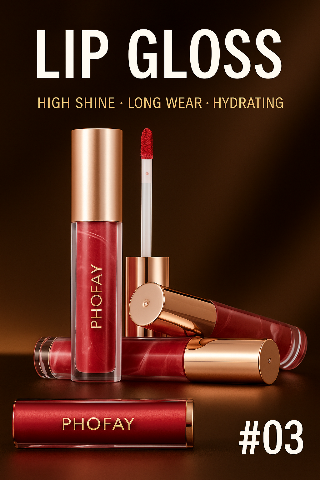 PHOFAY Rose Blooming Hydrating Lip Gloss