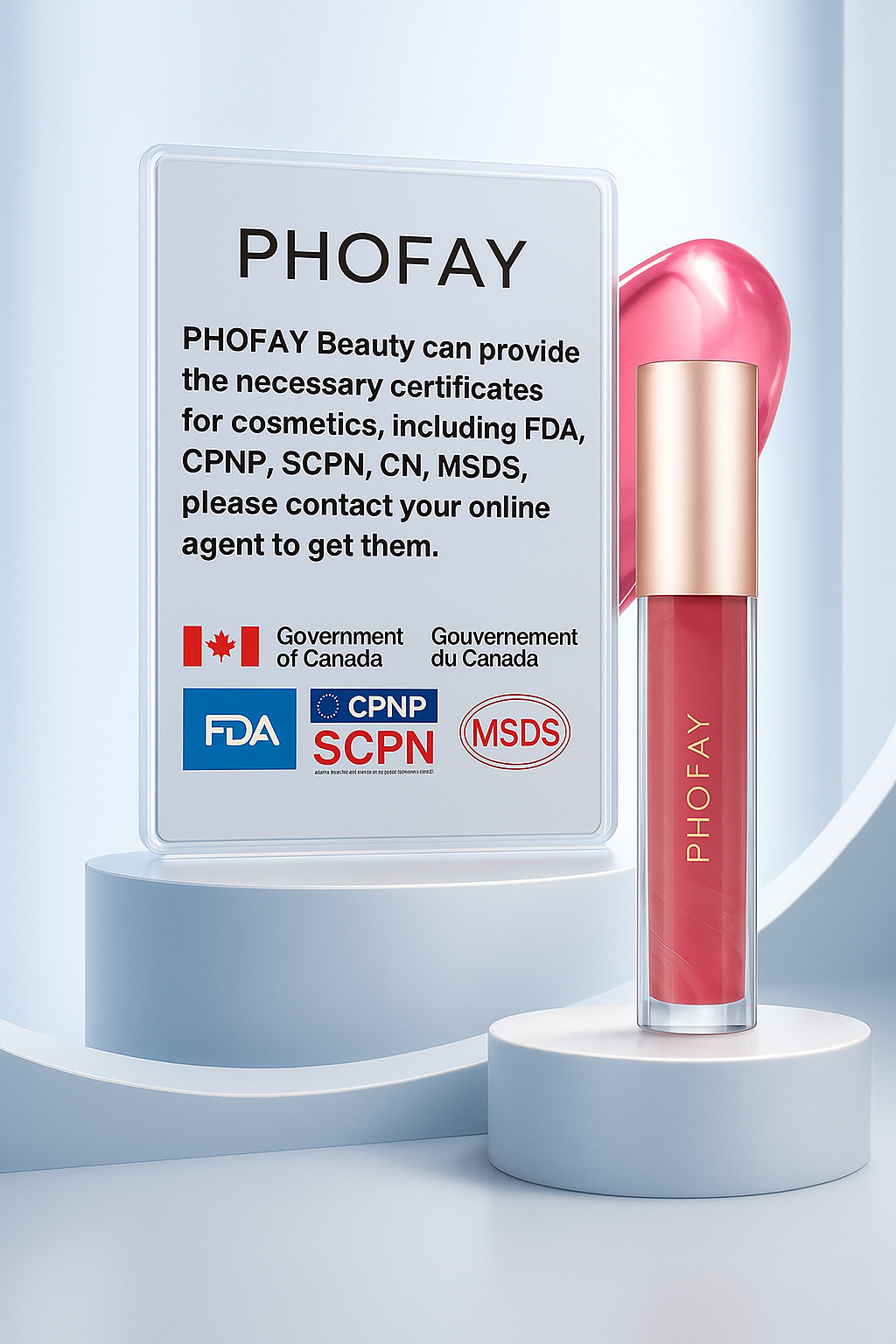 PHOFAY Rose Blooming Hydrating Lip Gloss