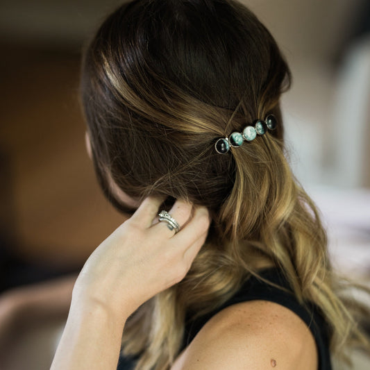 Moon Phase Hair Clip – Celestial Barrette for Stargazers & Bridesmaids