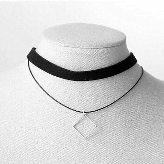 Vintage Diamond Pendant Layered Necklace for Women – Elegant Jewelry Gift