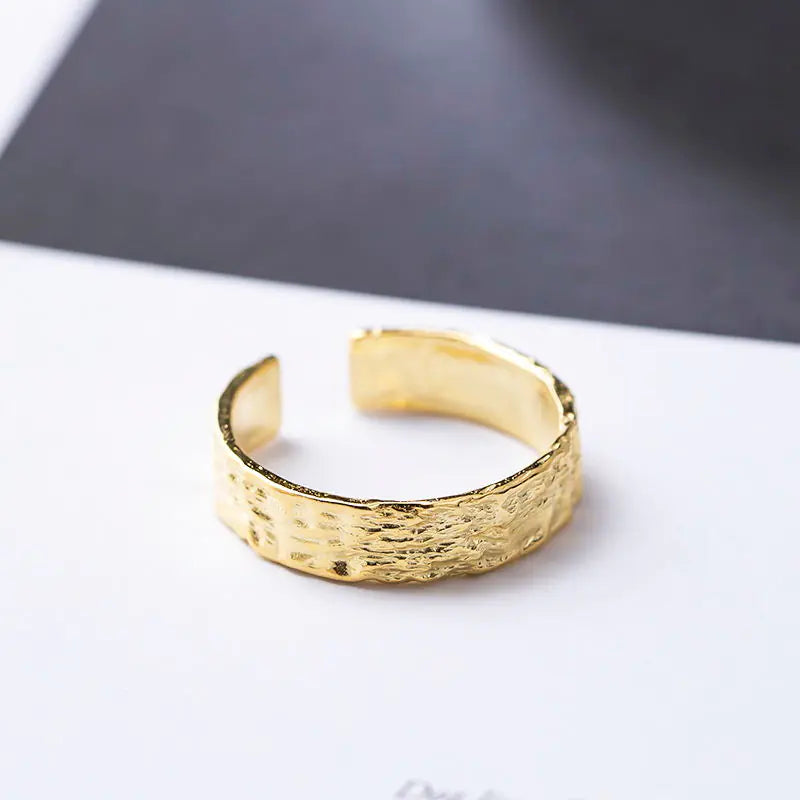Textured Paper Ring, Personalized Gold & Silver Ring
