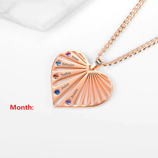 Personalized Heart-Shaped Diamond Necklace for Women
