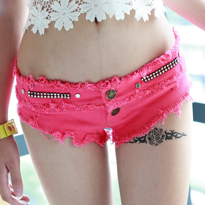 Denim Hot Pants for Nightclubs - Stylish and Trendy