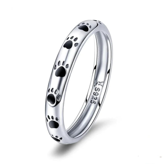 Pet Paw Print Ring S925 Sterling Silver Fashion Ring