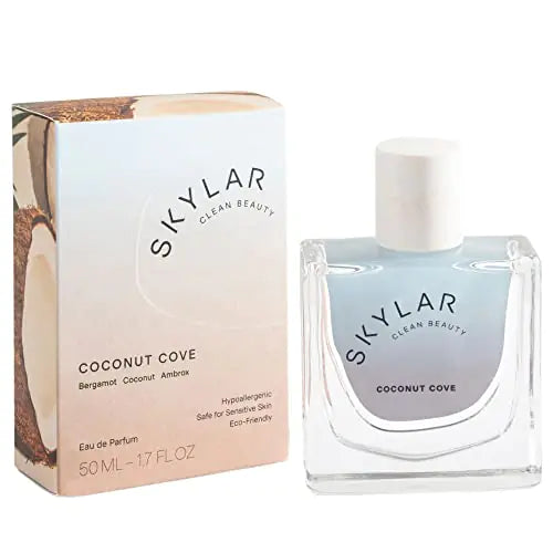 Skylar Coconut Cove Eau de Perfume - Hypoallergenic & Clean Perfume for Women & Men Vegan & Safe for Sensitive Skin-Fruity Fresh Perfume with Notes of Bergamot Coconut & Ambrox-1.70Fl Oz (Pack of 1)