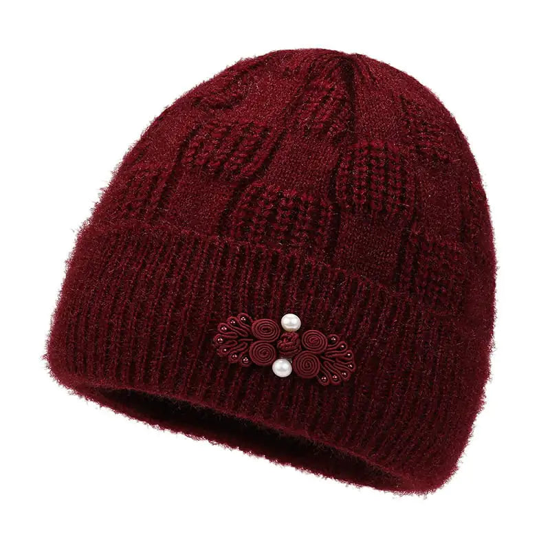 Fleece Lined Padded Warm Woolen Cap