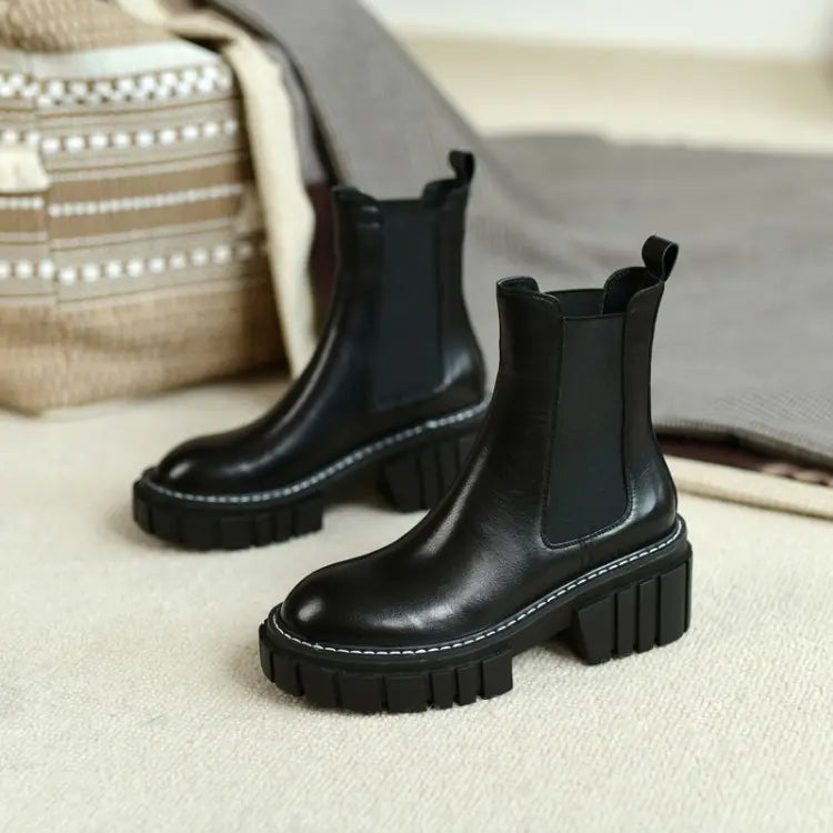 Women’s Simple Apricot Short Boot – Fashion Ankle Boot Sleeve