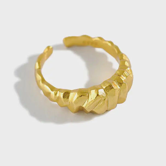 S925 Sterling Silver Wide Band Ring – Bold, Unique Statement Jewelry for Women