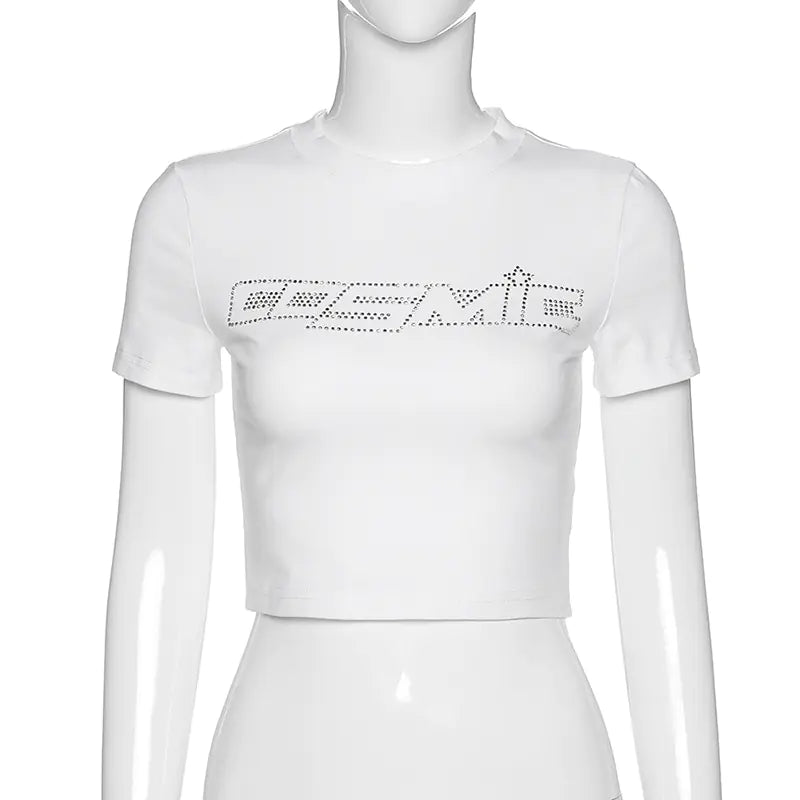 2020 Women's Summer Letter Print Crop Top T-Shirt