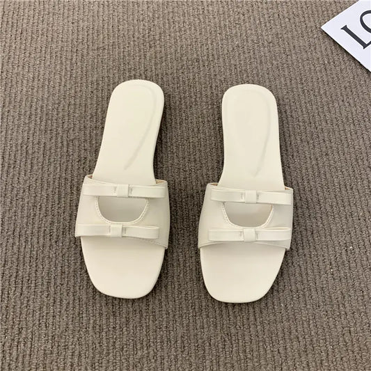 Women's Flat Bow Sandals and Slippers