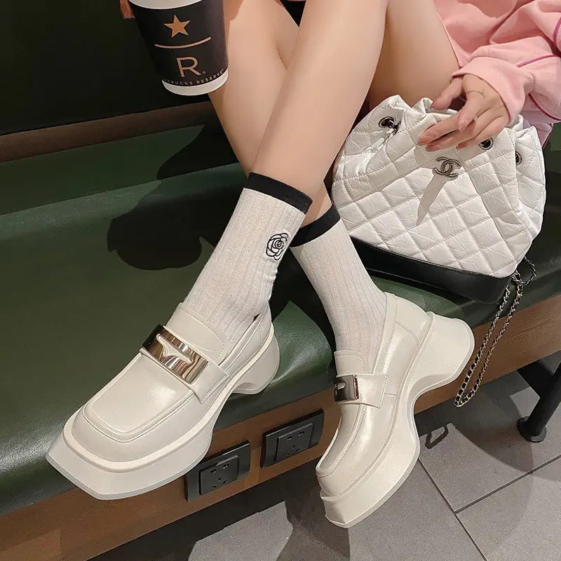 2024 Spring Women's Chunky Heel Slip-On Shoes