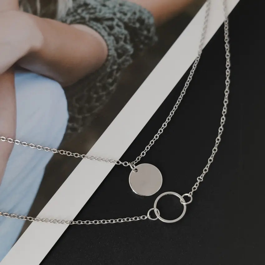 Multilayer Sequin Pendant Necklace for Women