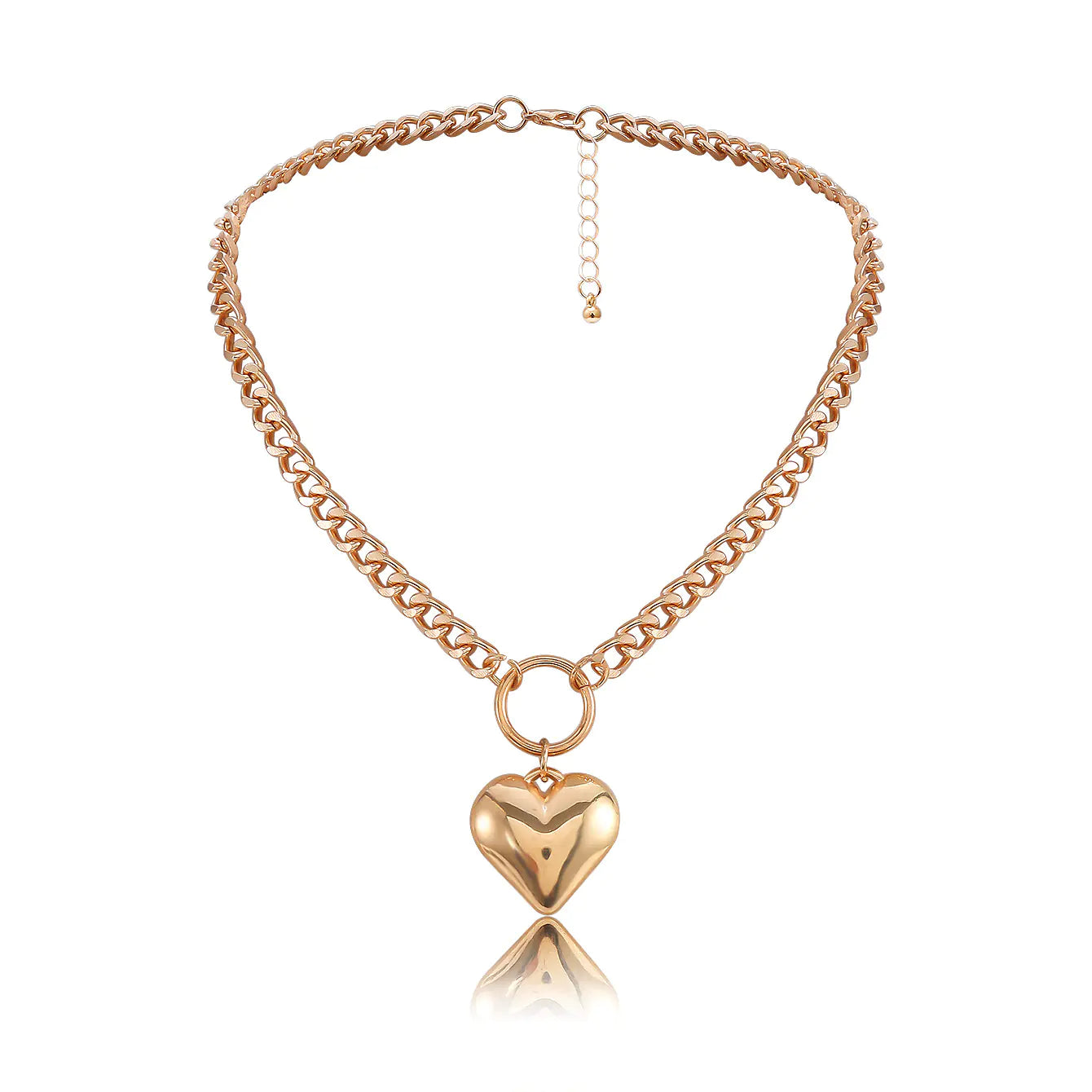Trendy Minimalist Heart Pendant Necklace for Women