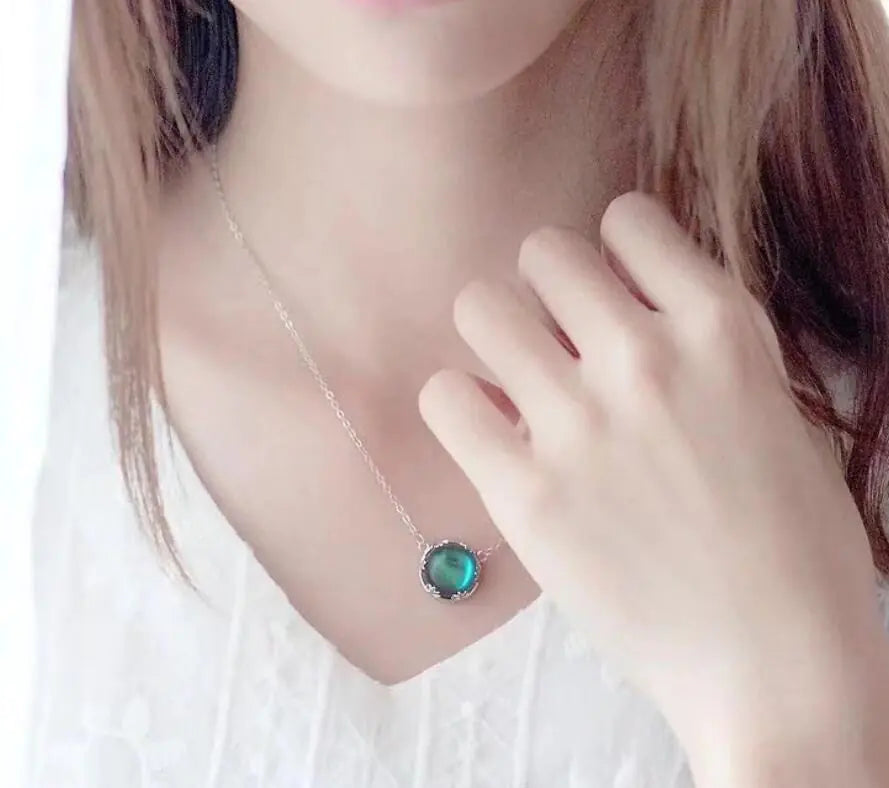 Aurora Forest Silver Necklace for Women