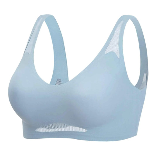 Non Padded Bras for Women Soft Sleep Wirefree Bras for Women Lifting Anti-Sagging Wireless Push-Up Bra Eversocute Bra Bras Blue-41 Large
