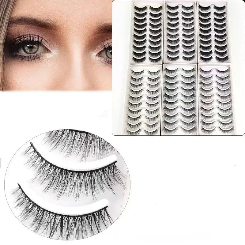 10 Pairs Fluffy Mink Lashes - Handmade, Reusable, Natural