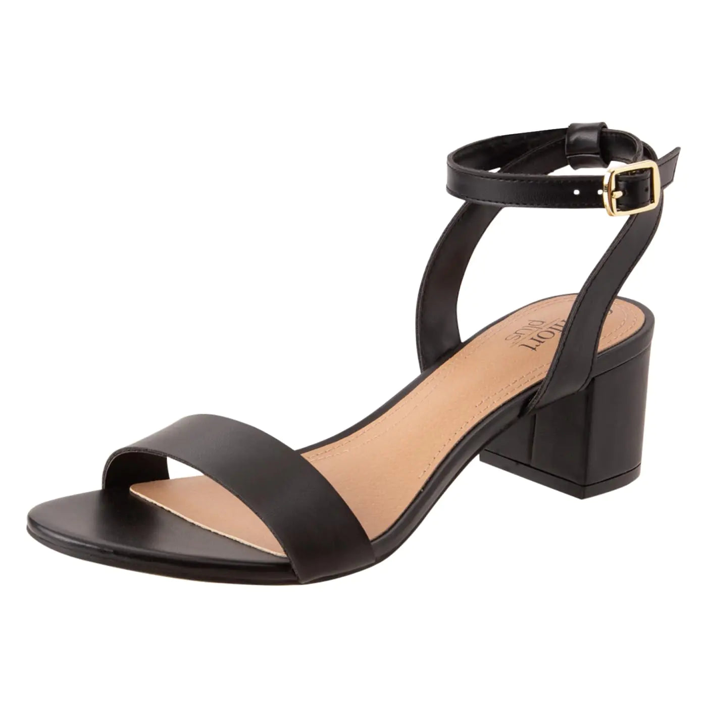 Comfort Plus Womens Black Walsh Block Heel Dress Sandal 5.5 Medium