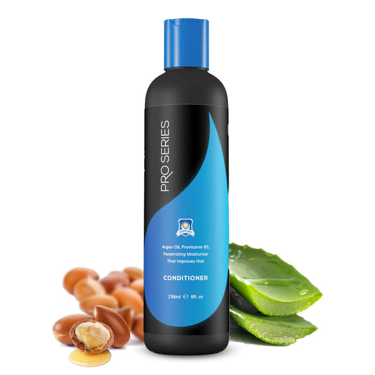 Pro Series Conditioner for Shiny Smooth Strong Frizz-free & Bouncy Healthy Hair - Daily Use Hair Care Color Treatment w/Argan Oil Aloe Vera & Cucumber for Lace Wig Toupee & Hairpieces 8oz