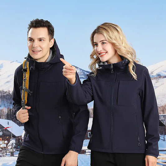 Waterproof Windproof Winter Jacket with Hood for Men & Women