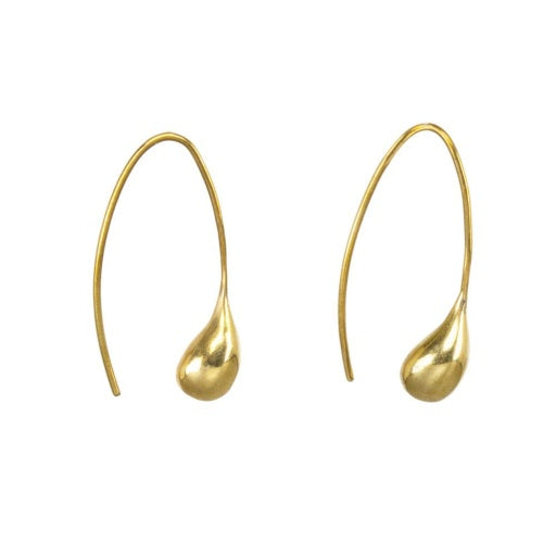Dash Threader Earrings – Handcrafted Brass Elegance