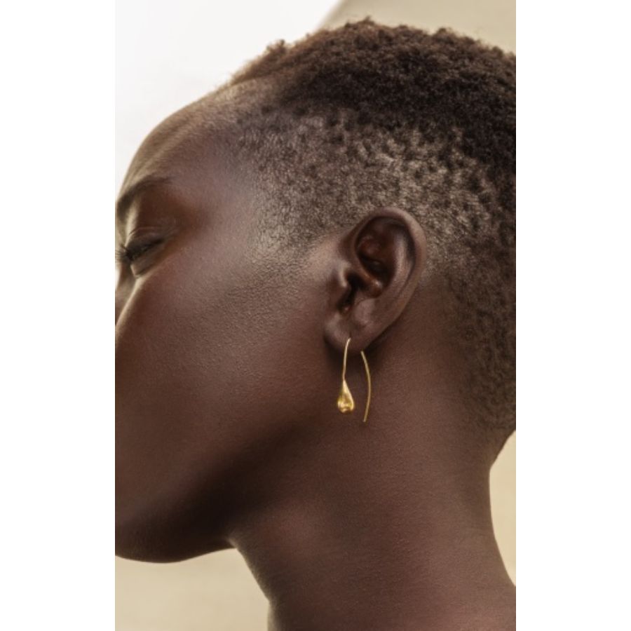 Dash Threader Earrings – Handcrafted Brass Elegance