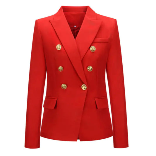 Elegant Double Breasted Slim Fit Ladies Blazer