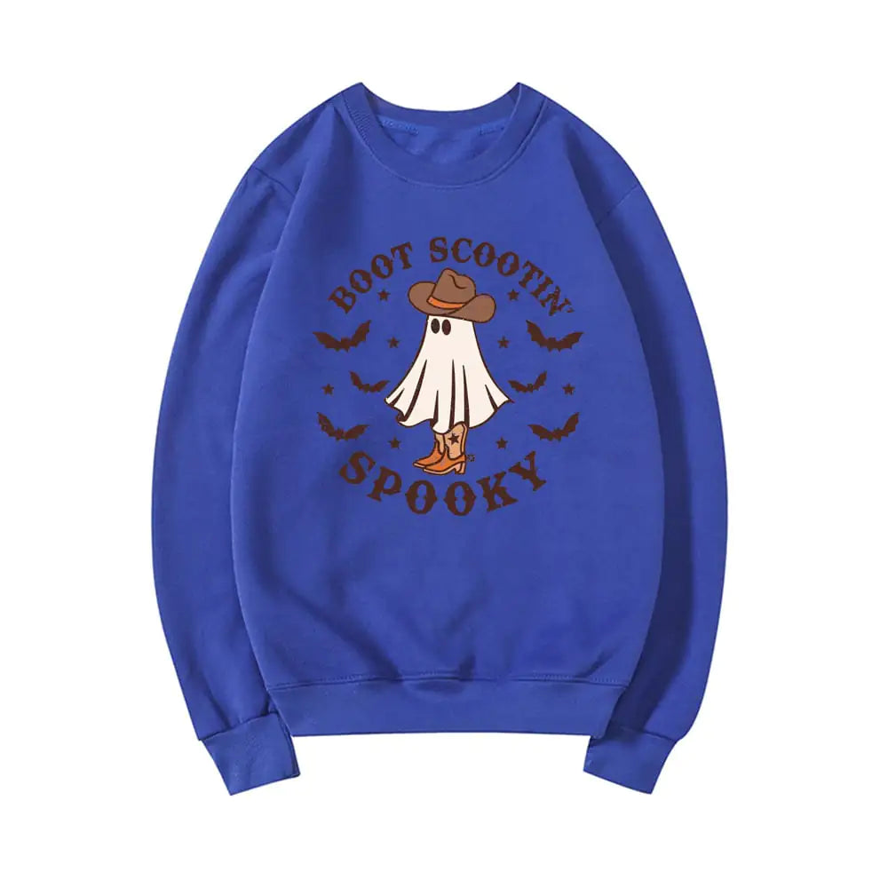Cowboy Ghost Halloween Hoodie - Boot Scootin Spooky