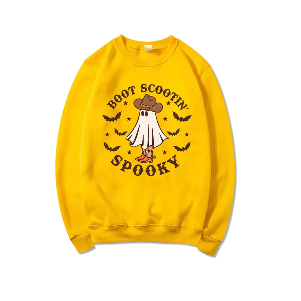 Cowboy Ghost Halloween Hoodie - Boot Scootin Spooky