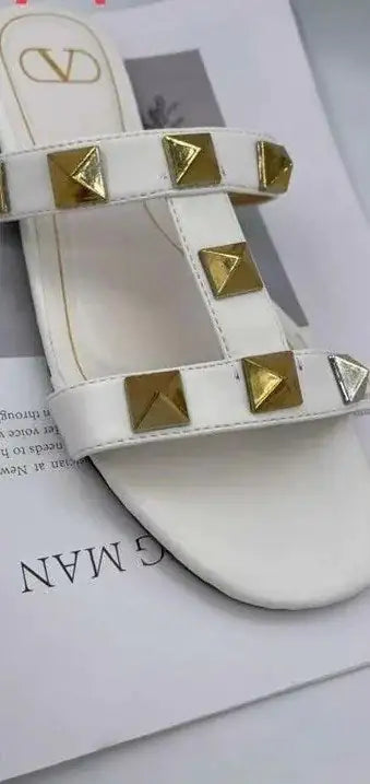 WomenStud Slide Sandal Embellished With Maxi Studs