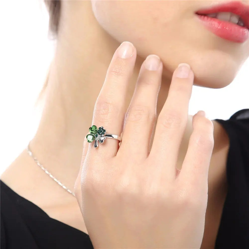 Clover Couple Ring - Adjustable Tail Ring