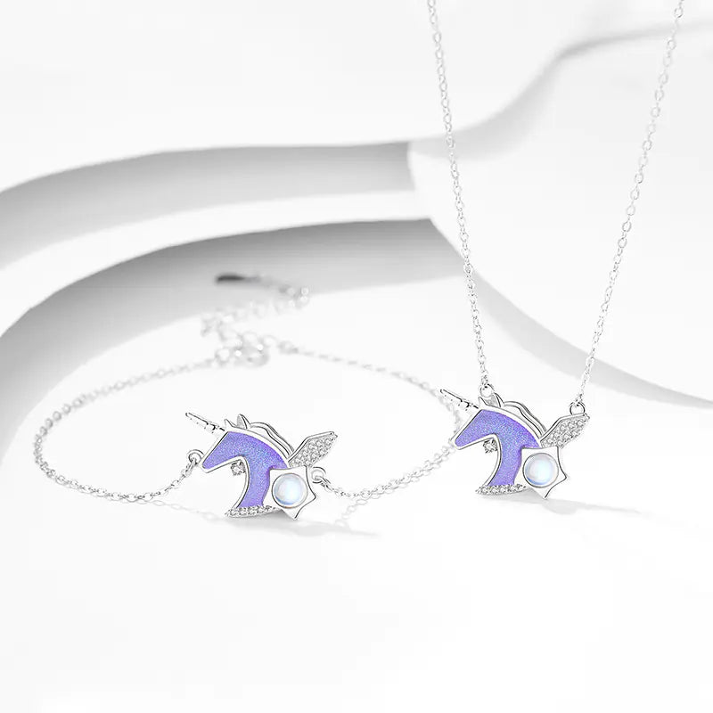 Original Design Unicorn Necklace for Women S925 Silver