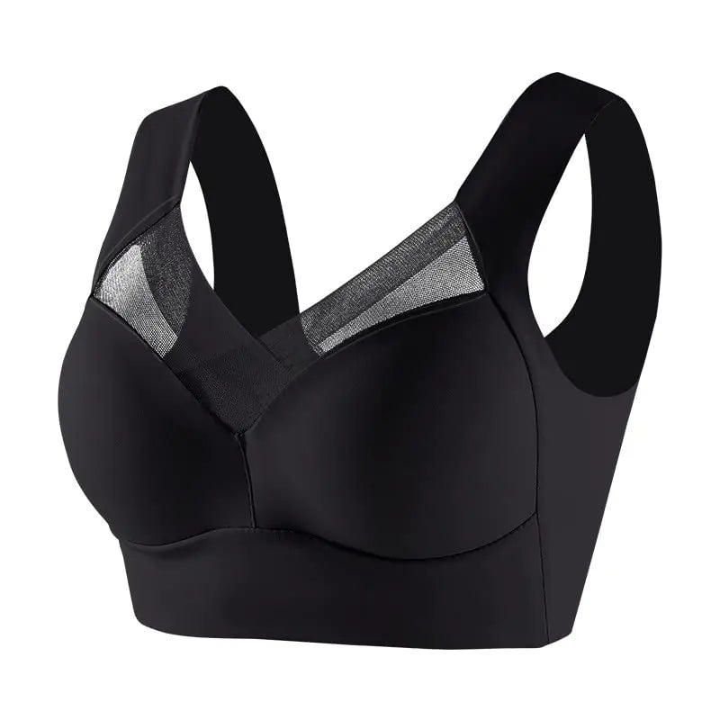 of Today Prime Clearance Running Girl Sports Bra Zenchic Bra - Seamless Sexy Push Up Wireless Bra Anti Sagging Bras Ice Silk Gathering Bras for Women 2/3/4/5 Pack Black 36
