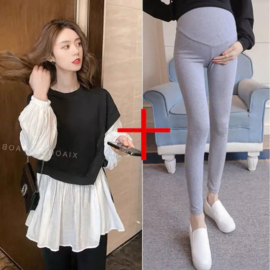 Fashionable Maternity Long Sleeve Outfit for Fall 2020