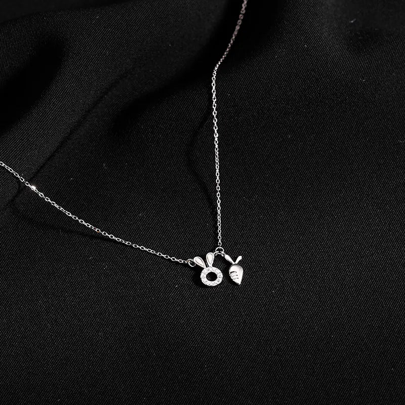 Sterling Silver Necklace for Women, Clavicle Chain