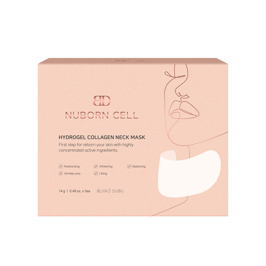 BLANC DUBU NUBORN CELL Hydrogel Collagen Mask | Advanced Stem Cell Hydrogel Face Mask | 2% Niacinamide Collagen Peptides Hyaluronic Acid for Glass Skin | Made in Korea 4-Pack (0.49 Ounce (Pack of 5))