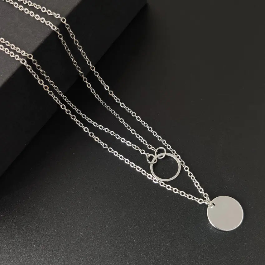 Multilayer Sequin Pendant Necklace for Women