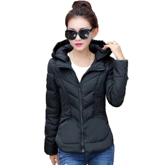 Stylish Short Women's Cotton Jacket for Winter