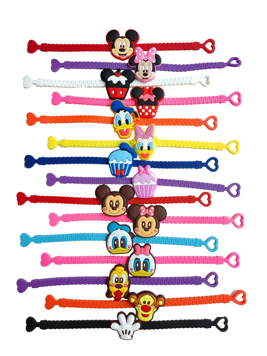 YAOSHUXIAN 15Pack Rubber Bracelets Wristband Bracelets for Birthday Party Supplies Favors Prize Rewards (15)