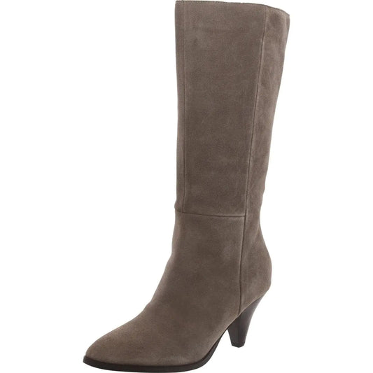 NINE WEST Women’s CEYNOTE Mid Calf Boot – Taupe Fashion Leather Boots