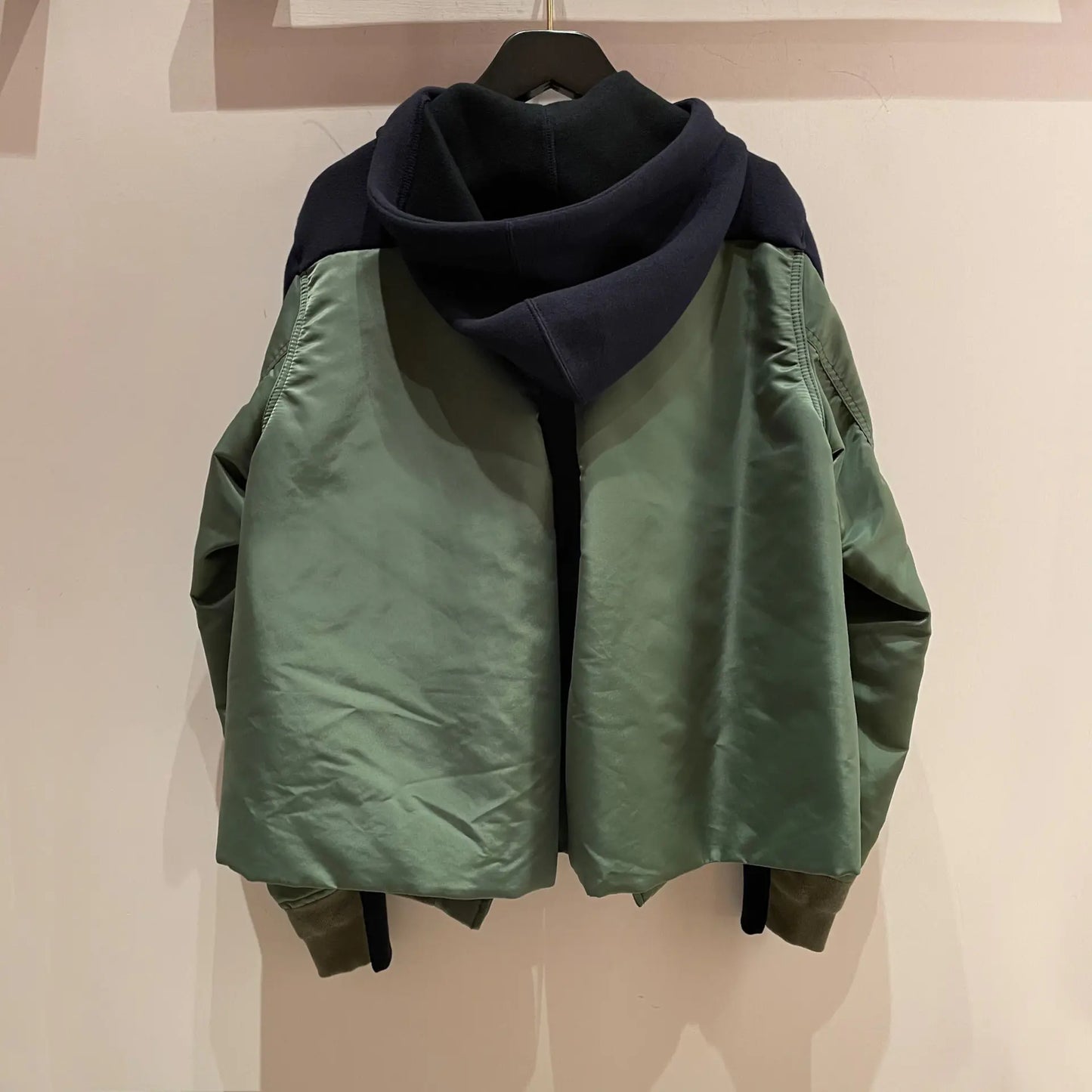 Oversized Color-Block Hoodie Jacket for Women