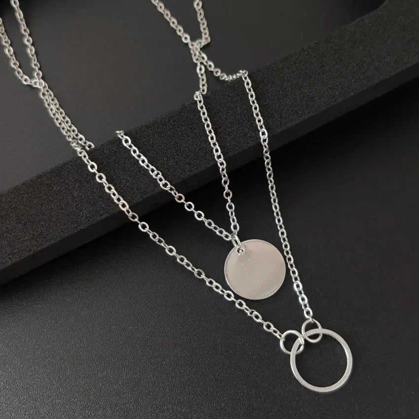Multilayer Sequin Pendant Necklace for Women
