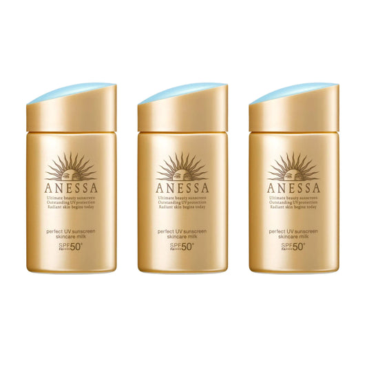 ANESSA Perfect UV Sunscreen Skincare Milk SPF50+ PA+ 60ml (3pc Set)