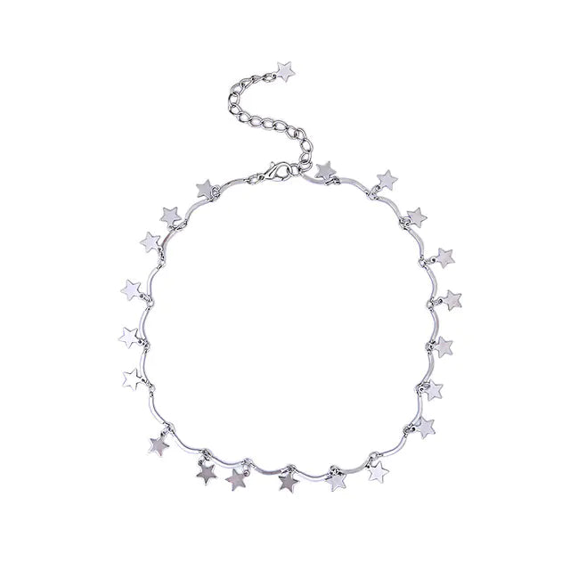 Minimalist Star Pendant Choker Necklace for Women