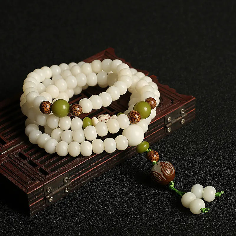 Qiu's Jewelry Natural Bodhi Seed Bracelet for Meditation