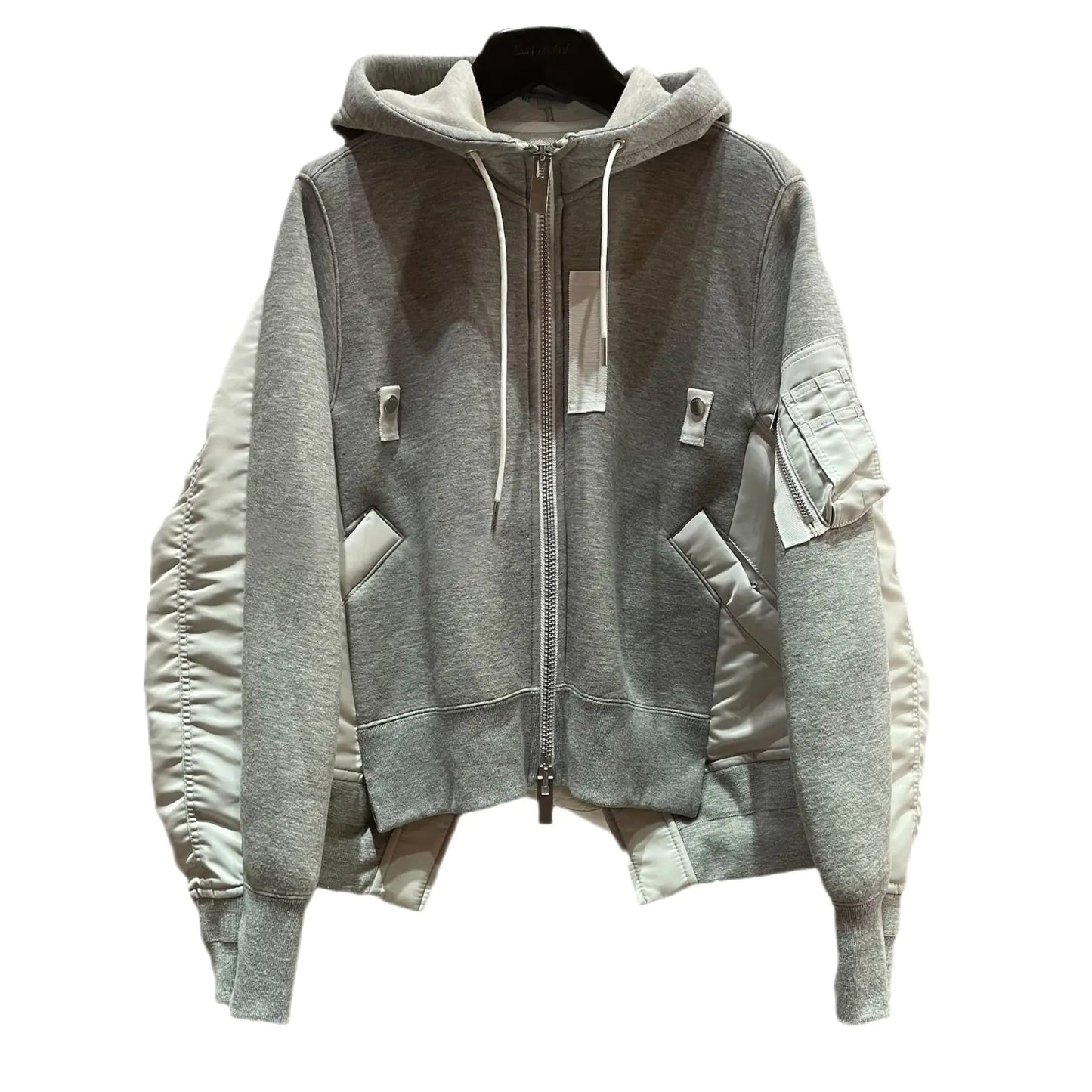 Oversized Color-Block Hoodie Jacket for Women
