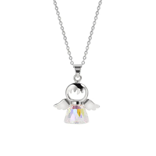 Austrian Crystal Angel Wings Necklace for Women