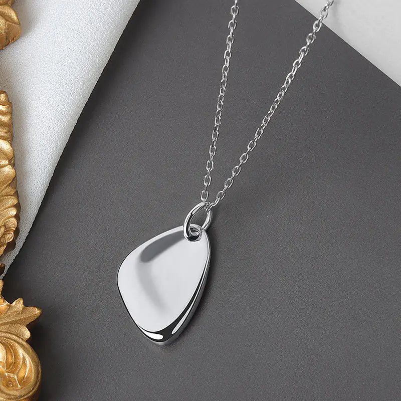 Minimalist Silver Triangle Necklace for Women - Gift