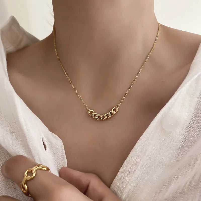 Minimalist Metal Chain Necklace for Women